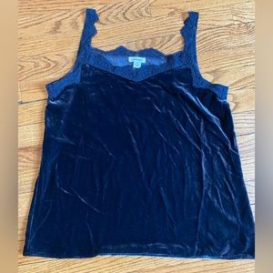 Sundance - Hadley Velvet Camisole - size medium - navy - lightly worn